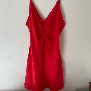 Red zara slip dress